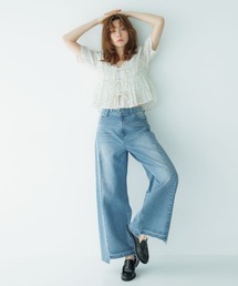 Tiny EDEN（タイニーエデン）の「パネル切り替えデニムバギーパンツ（デニムパンツ）」