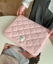 Mignonjour（ミニョンジュール）の「Mignonjour/リボン刺繍キルティングPCケース 13インチ M2895（PC・タブレットケース）」