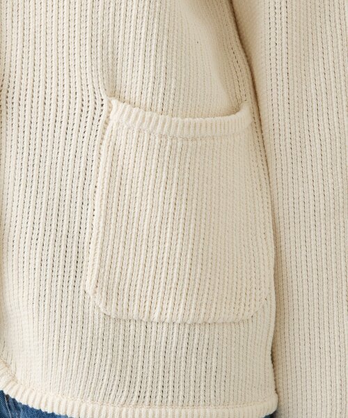 russet(ラシット)の「ノーカラーニットジャケット(カーディガン/ボレロ・レディース・アイボリー/ネイビー・FREE)」の12枚目の写真