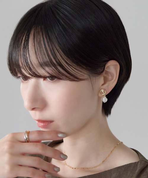 ciite'(シーテ)の「シリコン付 デザインパール イヤリング(両耳用)(イヤリング・レディース・シルバー/ゴールド・FREE)」の11枚目の写真