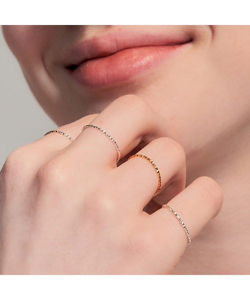 HEI(ヘイ)の「twinkle layered 3set ring(リング・レディース・ホワイト・FREE)」の1枚目の写真