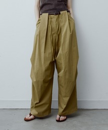 【再入荷】タックデザインワイドコットンパンツ