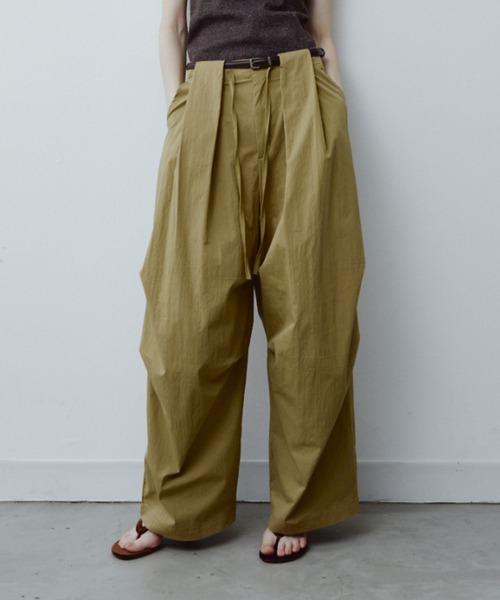 タックデザインワイドコットンパンツ（その他パンツ）｜ANF.MUU