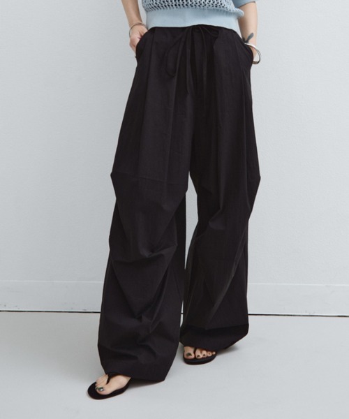 タックデザインワイドコットンパンツ（その他パンツ）｜ANF.MUU