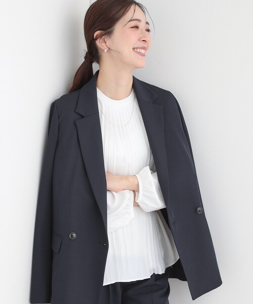 SHOO・LA・RUE（シューラルー）の「【多機能】オーバーサイズジャケット（テーラードジャケット・レディース・ナチュラル/グレー/ネイビー・10/04/03/02/01）」の3枚目の写真