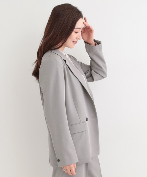 SHOO・LA・RUE（シューラルー）の「【多機能】オーバーサイズジャケット（テーラードジャケット・レディース・ナチュラル/グレー/ネイビー・10/04/03/02/01）」の5枚目の写真