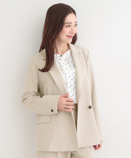 SHOO・LA・RUE（シューラルー）の「【多機能】オーバーサイズジャケット（テーラードジャケット・レディース・ナチュラル/グレー/ネイビー・10/04/03/02/01）」の8枚目の写真