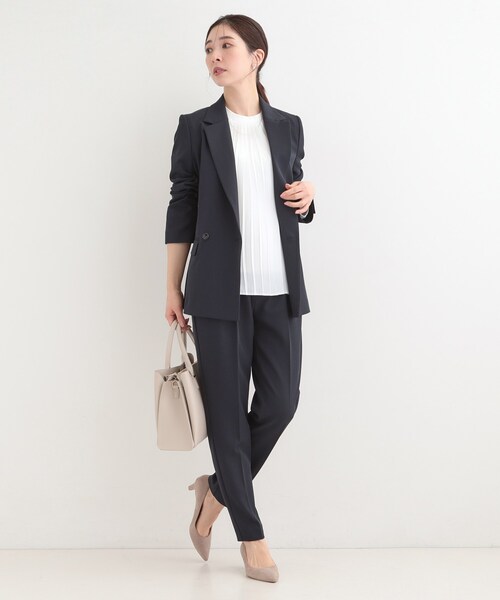 SHOO・LA・RUE（シューラルー）の「【多機能】オーバーサイズジャケット（テーラードジャケット・レディース・ナチュラル/グレー/ネイビー・10/04/03/02/01）」の14枚目の写真