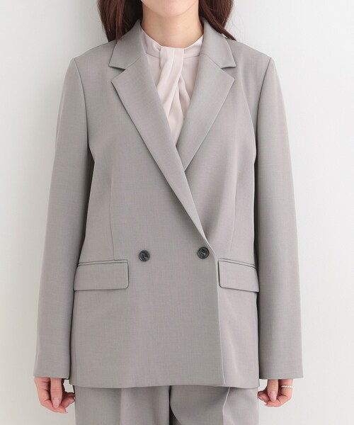 SHOO・LA・RUE（シューラルー）の「【多機能】オーバーサイズジャケット（テーラードジャケット・レディース・ナチュラル/グレー/ネイビー・10/04/03/02/01）」の16枚目の写真