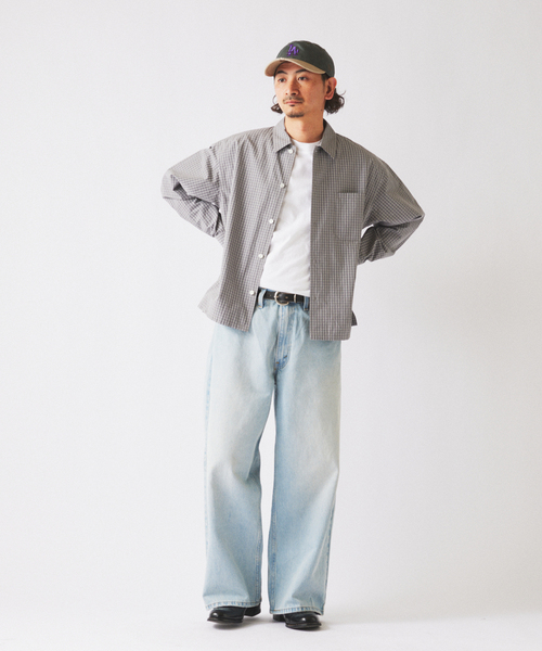 JOURNAL STANDARD relume（ジャーナルスタンダード　レリューム）の「JAMES FABRIC / ジェームスファブリック ボックスシルエット シャツ（シャツ/ブラウス・メンズ・サックスブルー/チャコールグレー/ベージュ/グリーン・LARGE/MEDIUM）」の17枚目の写真