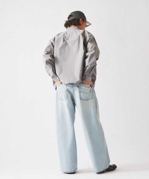 JOURNAL STANDARD relume（ジャーナルスタンダード　レリューム）の「JAMES FABRIC / ジェームスファブリック ボックスシルエット シャツ（シャツ/ブラウス・メンズ・サックスブルー/チャコールグレー/ベージュ/グリーン・LARGE/MEDIUM）」の20枚目の写真