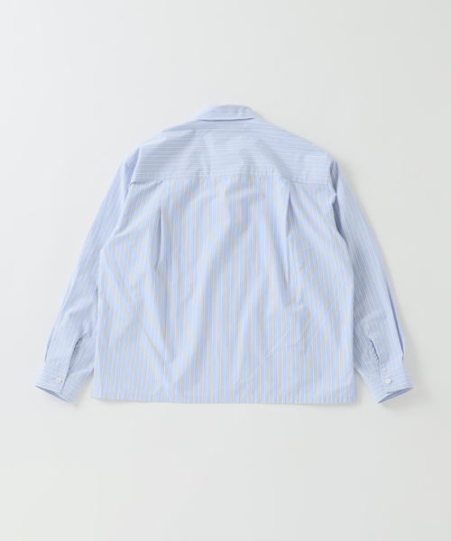 JOURNAL STANDARD relume（ジャーナルスタンダード　レリューム）の「JAMES FABRIC / ジェームスファブリック ボックスシルエット シャツ（シャツ/ブラウス・メンズ・サックスブルー/チャコールグレー/ベージュ/グリーン・LARGE/MEDIUM）」の8枚目の写真