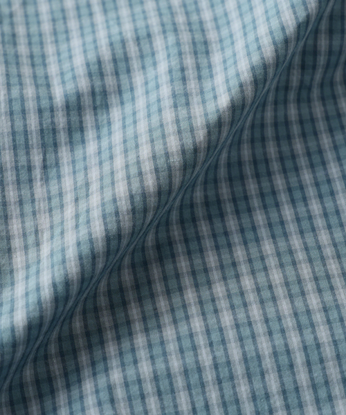 JOURNAL STANDARD relume（ジャーナルスタンダード　レリューム）の「JAMES FABRIC / ジェームスファブリック ボックスシルエット シャツ（シャツ/ブラウス・メンズ・サックスブルー/チャコールグレー/ベージュ/グリーン・LARGE/MEDIUM）」の11枚目の写真