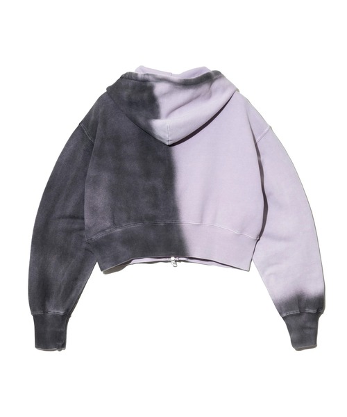 go slow caravan(ゴースローキャラバン)の「UNIQUEインレイ G/D 2TTONEスプレーカラー ZIPショートフーディー W(パーカー・レディース・レッド/ラベンダー/ターコイズブルー・FREE)」の14枚目の写真