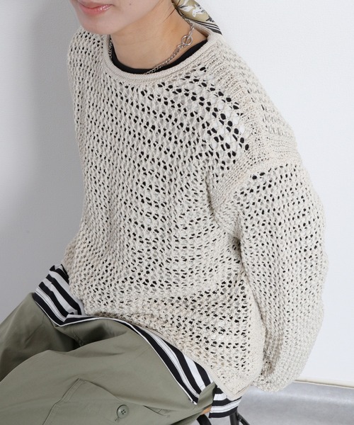 cepo(セポ)の「エンブロイダリー刺繍ロゴボーダーロングスリーブTee(Tシャツ/カットソー・レディース・サックスブルー/ホワイト×ブラック・M)」の3枚目の写真