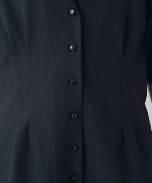 Lui's（ルイス）の「半袖ウエストタックジャケットシャツ（シャツ/ブラウス・レディース・ブラック/グレー・FREE）」の17枚目の写真