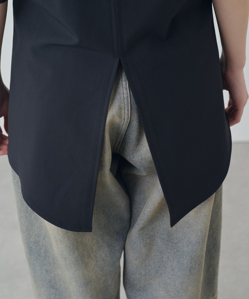 Lui's（ルイス）の「半袖ウエストタックジャケットシャツ（シャツ/ブラウス・レディース・ブラック/グレー・FREE）」の19枚目の写真