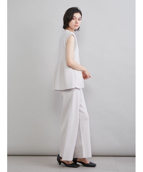 Mila Owen(ミラオーウェン)の「センタープレス風ニットパンツ(その他パンツ・レディース・ライム/アイボリー/ブラック・0/1)」の14枚目の写真
