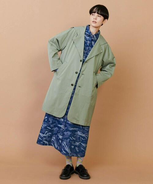 FRAPBOIS（フラボア）の「レイニーコート（その他アウター・レディース・ネイビー/カーキ・1/2）」の8枚目の写真
