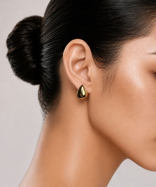 Lyvi(ライビィ)の「Melt Glow Hoop Pierce / 金属アレルギー対応(ピアス(両耳用)・レディース・ゴールド/シルバー・FREE)」の7枚目の写真
