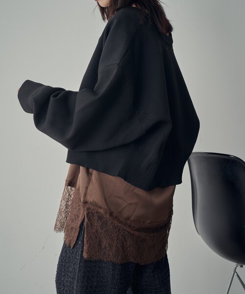 goocy（グーシー）の「アウトリンキングダブルZIPカーデ（カーディガン/ボレロ・レディース・ブラック/アイボリー/グリーン/ピンク・FREE）」の7枚目の写真