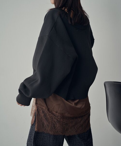 goocy（グーシー）の「アウトリンキングダブルZIPカーデ（カーディガン/ボレロ・レディース・ブラック/アイボリー/グリーン/ピンク・FREE）」の9枚目の写真