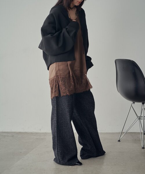 goocy（グーシー）の「アウトリンキングダブルZIPカーデ（カーディガン/ボレロ・レディース・ブラック/アイボリー/グリーン/ピンク・FREE）」の11枚目の写真