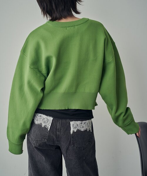 goocy（グーシー）の「アウトリンキングダブルZIPカーデ（カーディガン/ボレロ・レディース・ブラック/アイボリー/グリーン/ピンク・FREE）」の15枚目の写真