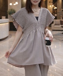 CORNERS（コーナーズ）の「シャーリングチュニック【セットアップ可能】（シャツ/ブラウス）」