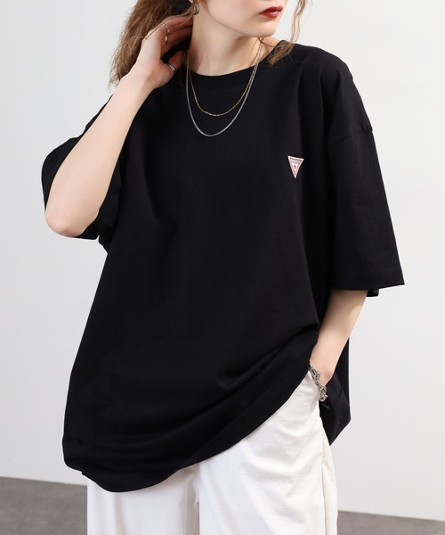 GUESS JEANS（ゲスジーンズ）の「Guess Jeans ミニトライアングル ワンポイント半袖Tシャツ（Tシャツ/カットソー・メンズ・ブラック・L）」の18枚目の写真