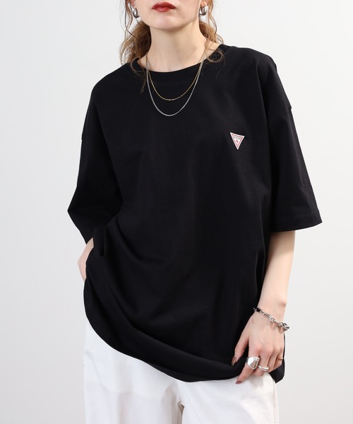 GUESS JEANS（ゲスジーンズ）の「Guess Jeans ミニトライアングル ワンポイント半袖Tシャツ（Tシャツ/カットソー・メンズ・ブラック・L）」の16枚目の写真