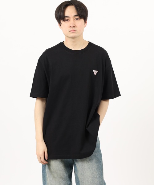 GUESS JEANS（ゲスジーンズ）の「Guess Jeans ミニトライアングル ワンポイント半袖Tシャツ（Tシャツ/カットソー・メンズ・ブラック・L）」の4枚目の写真