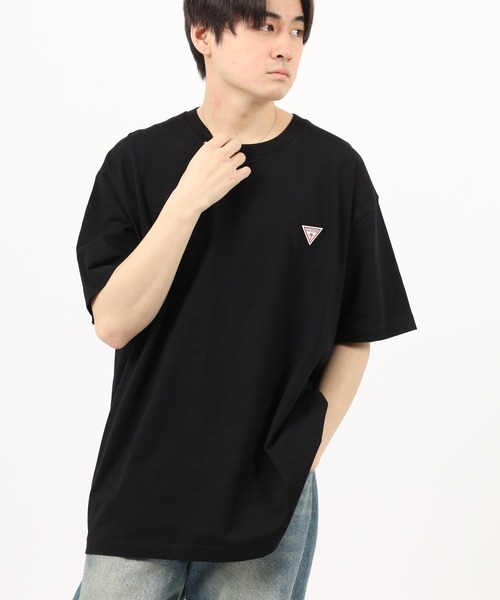 GUESS JEANS（ゲスジーンズ）の「Guess Jeans ミニトライアングル ワンポイント半袖Tシャツ（Tシャツ/カットソー・メンズ・ブラック・L）」の5枚目の写真