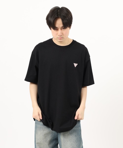 GUESS JEANS（ゲスジーンズ）の「Guess Jeans ミニトライアングル ワンポイント半袖Tシャツ（Tシャツ/カットソー・メンズ・ブラック・L）」の6枚目の写真