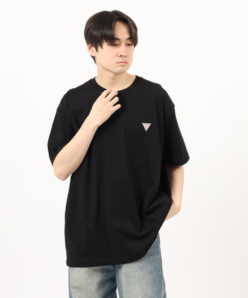 GUESS JEANS（ゲスジーンズ）の「Guess Jeans ミニトライアングル ワンポイント半袖Tシャツ（Tシャツ/カットソー・メンズ・ブラック・L）」の7枚目の写真