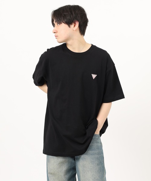 GUESS JEANS（ゲスジーンズ）の「Guess Jeans ミニトライアングル ワンポイント半袖Tシャツ（Tシャツ/カットソー・メンズ・ブラック・L）」の8枚目の写真