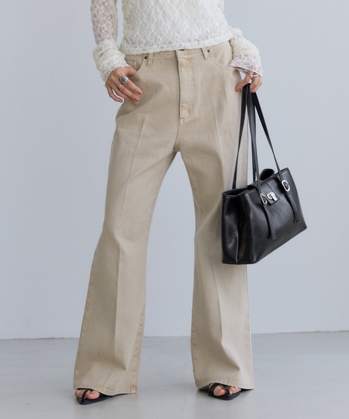 VIS（ビス）の「2層ロングハンドルバッグ（トートバッグ・レディース・ブラック/キナリ/ライトグリーン・FREE）」の10枚目の写真