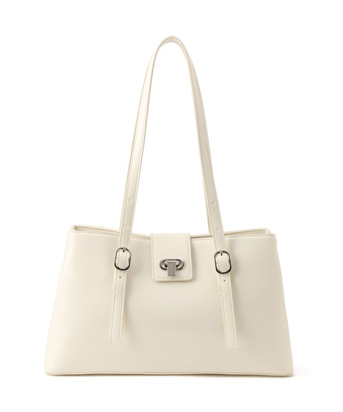 VIS（ビス）の「2層ロングハンドルバッグ（トートバッグ・レディース・ブラック/キナリ/ライトグリーン・FREE）」の12枚目の写真