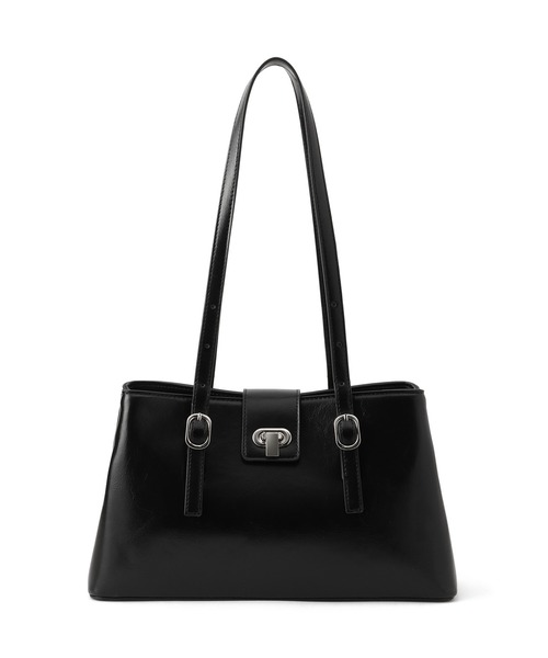 VIS（ビス）の「2層ロングハンドルバッグ（トートバッグ・レディース・ブラック/キナリ/ライトグリーン・FREE）」の14枚目の写真