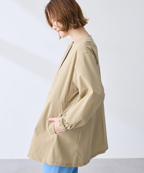 Petit Honfleur(プチオンフルール)の「ドロストハーフコート【撥水】(その他アウター・レディース・ベージュ/ネイビー・9号/11号/13号)」の13枚目の写真