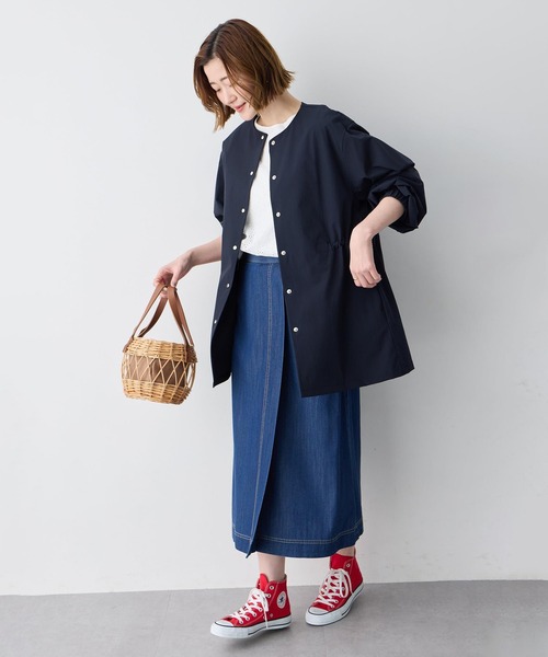 Petit Honfleur(プチオンフルール)の「ドロストハーフコート【撥水】(その他アウター・レディース・ベージュ/ネイビー・9号/11号/13号)」の17枚目の写真