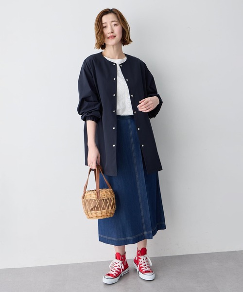 Petit Honfleur(プチオンフルール)の「ドロストハーフコート【撥水】(その他アウター・レディース・ベージュ/ネイビー・9号/11号/13号)」の18枚目の写真