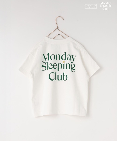 LOWRYS FARM（ローリーズファーム）の「Monday Sleeping Club ロゴプリントＴ 661480（Tシャツ/カットソー・キッズ・ネイビー/ホワイト/ブルー・150/140/130/120/110）」の12枚目の写真