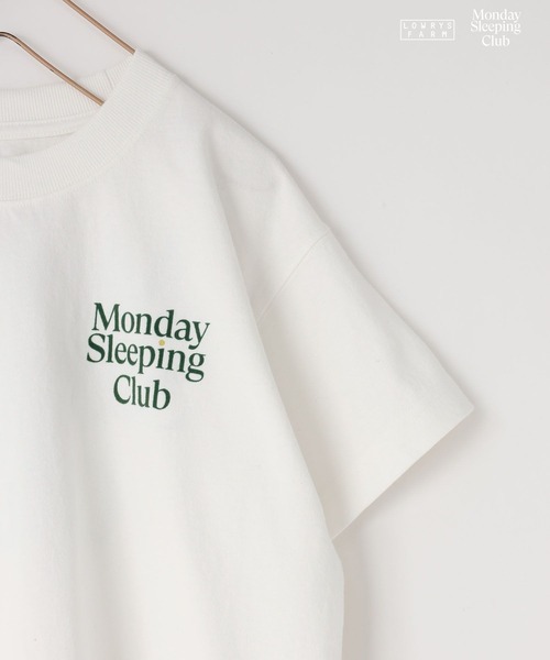 LOWRYS FARM（ローリーズファーム）の「Monday Sleeping Club ロゴプリントＴ 661480（Tシャツ/カットソー・キッズ・ネイビー/ホワイト/ブルー・150/140/130/120/110）」の14枚目の写真