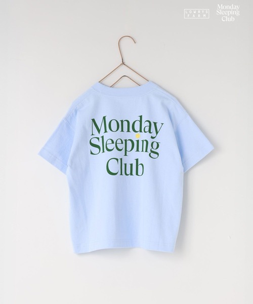 LOWRYS FARM（ローリーズファーム）の「Monday Sleeping Club ロゴプリントＴ 661480（Tシャツ/カットソー・キッズ・ネイビー/ホワイト/ブルー・150/140/130/120/110）」の18枚目の写真