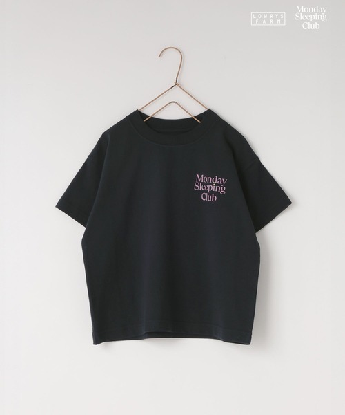 LOWRYS FARM（ローリーズファーム）の「Monday Sleeping Club ロゴプリントＴ 661480（Tシャツ/カットソー・キッズ・ネイビー/ホワイト/ブルー・150/140/130/120/110）」の21枚目の写真