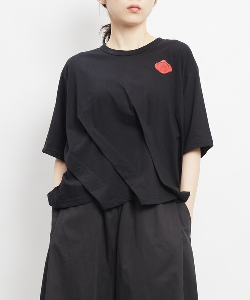 gomme(ゴム)の「シーリングタックT(Tシャツ/カットソー・レディース・ホワイト/ブラック/チャコールグレー/パープル・MEDIUM)」の3枚目の写真