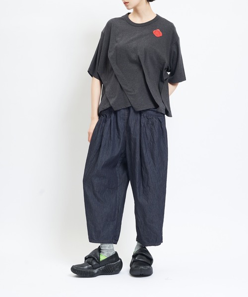 gomme(ゴム)の「シーリングタックT(Tシャツ/カットソー・レディース・ホワイト/ブラック/チャコールグレー/パープル・MEDIUM)」の13枚目の写真