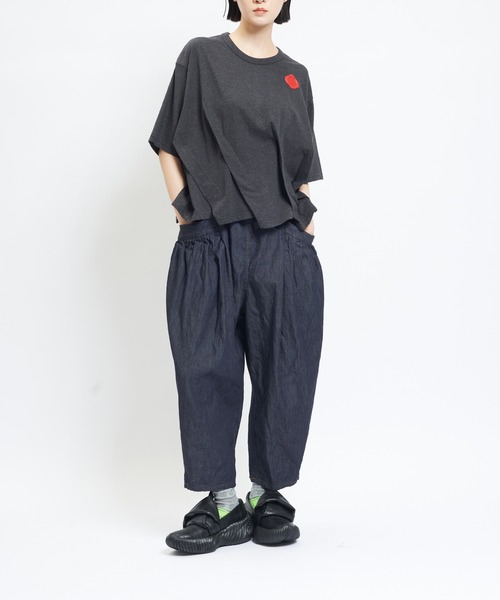 gomme(ゴム)の「シーリングタックT(Tシャツ/カットソー・レディース・ホワイト/ブラック/チャコールグレー/パープル・MEDIUM)」の14枚目の写真