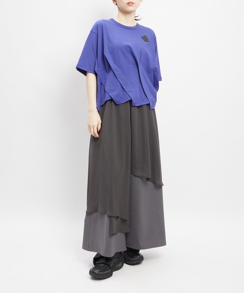 gomme(ゴム)の「シーリングタックT(Tシャツ/カットソー・レディース・ホワイト/ブラック/チャコールグレー/パープル・MEDIUM)」の19枚目の写真
